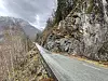 Fylkesvei 79 ved Haukanesstølen i Granvinsfjorden i Hardanger. Her skal 180 meter av veien utvides i løpet av 2025.