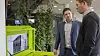 Kristian Balke, avdelingssjef BIM i Skanska Teknikk, viser frem en typsik BIM kiosk, som brukes i selskapets store prosjekter. Foto: Mari Gisvold