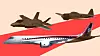 MRJ, F-35A og Zero - tre mitsubishiproduserte fly. Foto: Mitsubishi/Wikimedia Commons/Lockheed Martin/Erlend T. Lygre