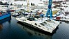 Skroget til hydrogenfergen, MF Hydra, er nylig ankommet Westcon Yard i Ølensvåg og ligger her klar til å bli utrustet. På innsiden av MF Hydra ligger søsterskipet, den helelektriske fergen MF Nesvik, som kan bli ombygd for hydrogendrift senere.