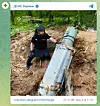 Ukrainske nødtjenester publiserte dette bildet som visstnok viser et havarert KH-69-missil på sine Telegram sider i mai. Foto: State Emergency Service of Ukraine