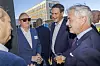 Nito-president Trond Markussen, Sindre Finnes, leder av Norsk Industri Harald Solberg og tidligere amerikansk ambassadør til Norge Kenneth J. Braithwaite var også til stede på åpningen. Foto: Arash A. Nejad