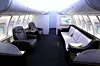 Oppe på andre dekk som er blitt 5,6 meter lengre i den nye 747-8.