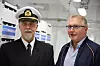 Maskinsjef Roger Andersen på Kongen og Westcons prosjektleder Jarle Hemnes.