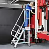 Service på utilgjengelige steder blir trygt og enkelt med trappemodul med repos og rekkverk.