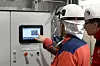 Første elektrolysecelle på Karmøy Pilot er satt i gang. Bilde: Nils Vibe-Rheymer/Hydro