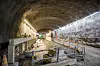 Det går med rundt 11.000 kubikkmeter sprøytebetong i prosjektet. Dette er plattformhallen for sørgående T-bane ved nye Hagastaden stasjon. Foto: Bjørn Olav Amundsen