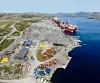 Det planlagte ammoniakkanlegget i Skipavika ved Mongstad utenfor Bergen er kraftig forsinket. Foto: Skiga