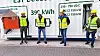 I ett år har de jobbet med å utvikle den mobile hurtigladeren. Fra venstre: Trond Egil Hagnæs (salgssjef, EST Floattech), Jannik Stanger (daglig leder, EST Floattech), Knut-Anders Eidsnes Johannesen (prosjektleder, Auto-Maskin) og Lars Bjerkelund (prosjektleder, EST Floattech).