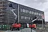 Deler av solcelleanlegget kom tidlig på plass, slik at solstrøm kunne benyttes som byggestrøm i deler av anleggsperioden. Foto: Solcellespesialisten