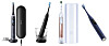 Vi har testet Oral-B IQ 9S (t.v.), Philips Diamond Clean 9000, Oral-B Genius X og Oclean.