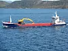 MS Bjugnfjord tilhører rederiet Fosenfrakt. Det 65 meter lange og 10,5 meter brede skipet sank natt til fredag 21.januar. Torsdag kveld fikk det kraftig slagside. Foto: Fosenfrakt