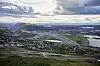 Kiruna er en by under flytting. Jernmalmårene slynger seg under byen. Da må bebyggelsen vike eller flytte. Foto: Malin Haarala / AP / NTB