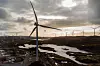 De omstridte vindmøllene i Storheia vindpark på Fosen utløste en flere år lang strid med regjeringen i rettsapparatet. Reindriftssamene vant saken. Foto: Eirik Helland Urke
