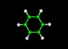 Benzen er en organisk forbindelse. Molekylet består av en ring med seks karbonatomer som hver har ett hydrogenatom bundet til seg. Foto: Arkiv