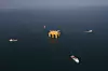 Havvind-kjempe: Verdens største anlegg for offshore likestrøm stod i Haugesund, men er nå installert på tysk sokkel.