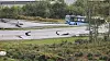 E6 ved Stenungsund er stengt i begge retninger etter at vedvarende regn har forårsaket et stort synkehull som flere personbiler og en buss kjørte i.