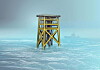 Slik ser Statoil for seg en ubemannet brønnhodeplattform på Oseberg-feltet.