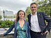 MDGs lederduo, Ingrid Liland og Arild Hermstad, er i Stavanger for å presentere partiets plan for hvordan norsk oljenæring skal trappes ned, felt for felt.