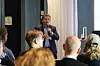 Stig Rune Sellevåg i FFI advarte kraftbransjen mot å kjøpe kinesisk. Her fra NVEs energikonferanse. Foto: Arne Fenstad