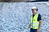 Det ville ha vært synd om alt drivhusglasset gikk til deponi, sier Oddvar Aftret, produksjonssjef ved Glava Isolasjon i Stjørdal.