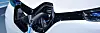 the electric vehicle charging cable inserted in plug