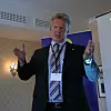 SÅ STOR: ErgoGroup-direktør Terje Mjøs forklarer hvor stor satstingen deres er på offentlig sikkerhetsportaler under et presseseminar i forbindelse med IT-tinget i høst.
