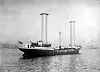 Andreas Flettner monterte rotorseil på MV Buckau i 1924. Foto: Wiki Commons