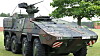 Tysk Boxer med en FLW-våpenstasjon fra tyske Krauss-Maffei Wegmann. Nå har Kongsberg vunnet fram i konkurransen slik at Boxer C-UAS skal utstyres med Protector RWS i stedet.