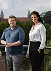 VIL BLI GLOBALE: Ida Christine Hansen og Espen Bjerkås i Wileo. Foto: Lars Rolland/Innovasjon Norge