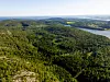Utsikt fra Rødbykollen og Prekestolåsen over området i Hurummarka der Chemring Nobel ser på mulighetene til å bygge en ny sprengstoffabrikk.