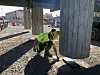Jernbaneundergangen traff opptegningene på bakken – eller i hvert fall nært nok. Foto: Tia Karlsen