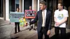 Olje- og energiminister Terje Aasland møtte Greenpeace utenfor departementet sommeren 2023, etter å ha godkjent 19 nye oljeprosjekter under oljeskattepakka.