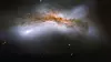 Med en rekke eksempler fra andre galakser illustrerer Esa noen av de utfallene forskernes simuleringer har resultert i. Her vises det som kalles et «kosmisk trafikkuhell», en direkte kollisjon mellom to galakser – i dette tilfellet galakseparet NGC 520, også kjent som «det flygende spøkelset».