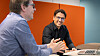 Per Thomas Jahr og Atif Usman jobber begge i DNBs integrasjonsteam.