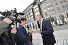 Samferdselsminister Jon-Ivar Nygård møtte pressen etter hastemøtet med Bane Nor og Jernbanedirektoratet onsdag.