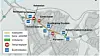 Kart over den planlagte utbyggingen Hafslund-Dondern på riksvei 22.