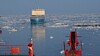 Venta Maersk gjennom Sannikov-stredet 11. september, fotografert fra Rosatom-isbryteren 50 Let Pobpedy.
