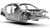 En bil kan bli mellom 40 og 50 prosent lettere om man lar aluminium erstatte stål, mener jaguar. Riktig brukt har metallet også svært gode egenskaper knyttet til kollisjonssikkerhet. Ill: Jaguar