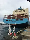 Venta Maersk ved kai før seilasen gjennom Nordøstpassasjen i september 2018. Foto: A. P. Møller - Maersk A/S