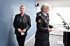 Sjef for Politiets sikkerhetstjeneste, Beate Gangås. til høyre politisjef i Oslo Ida Melbo Øystese. Pressemøte om sikkerheten under Kong Haralds begravelse. Foto: Eirik Helland Urke