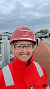 Hege Gran-Henriksen er byggeleder for E103 Fornebukrysset-Strand. Foto: Dagrunn Husum, Statens vegvesen