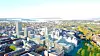 En visualisering gjort på Majorstuen, der dronefoto legges til grunn for montasje med forslag til tiltak. Foto: Asplan Viak AS