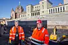 Ring 1 går langs velkjente bygninger som Trefoldighetskirken og gamle Deichmanske bibliotek. Fv. Jostein Larsen i Veidekke og Snorre Olufsen i Vegvesenet. Foto: Bjørn Olav Amundsen