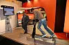 Høy aktivitet på stand: Det gjelder å ha høy fart i løypa...