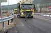Merking av asfalt på ny riksvei i Østerdalen i 2021.
