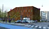 Slik skal hotellet se ut når det står ferdig i begynnelsen av 2019. Den endelige fasadeutformingen er fremdeles ikke helt fastlagt. Illustrasjon: Moxy Hotel
