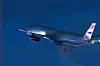 Her faller hjulet av flyet. Bildet er hentet fra videoen til Flightradar24. Det er litt etterbehandlet av TU for å gjøre det mer synlig.
