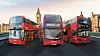 Tusen av dobbeltdekkerne i London er volvohybrider. Foto: Volvo Bussar