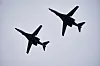 Amerikanske B-1B Lancer bombefly landet lørdag på Ørland hovedflystasjon. Bildet ble tatt da de øvde i Norge i 2021.